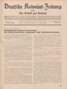 Deutsche Kolonial-Zeitung, 47. Jg. 1. April 1935, Heft 4.