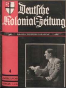 Deutsche Kolonial-Zeitung, 48. Jg. 1. April 1936, Heft 4.