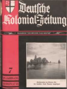 Deutsche Kolonial-Zeitung, 48. Jg. 1. Juli 1936, Heft 7.