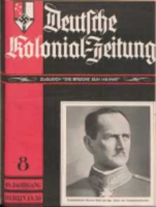 Deutsche Kolonial-Zeitung, 48. Jg. 1. August 1936, Heft 8.