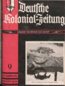 Deutsche Kolonial-Zeitung, 48. Jg. 1. September 1936, Heft 9.