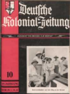 Deutsche Kolonial-Zeitung, 48. Jg. 1. Oktober 1936, Heft 10.