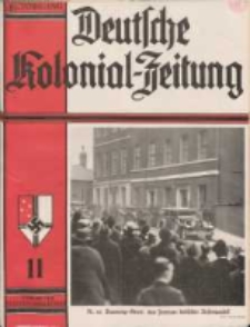 Deutsche Kolonialzeitung, 49. Jg. 1. November 1937, Heft 11.