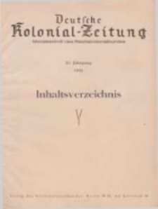 Deutsche Kolonialzeitung, 50. Jg. 1. Januar 1938, Heft 1.