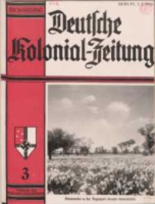 Deutsche Kolonialzeitung, 50. Jg. 1. März 1938, Heft 3.