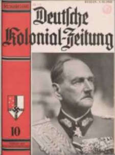 Deutsche Kolonialzeitung, 50. Jg. 1. Oktober 1938, Heft 10.