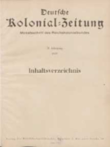 Deutsche Kolonialzeitung, 51. Jg. 1. Januar 1939, Heft 1.