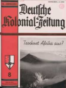 Deutsche Kolonialzeitung, 51. Jg. 1. August 1939, Heft 8.