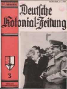 Deutsche Kolonialzeitung, 52. Jg. 1. März 1940, Heft 3.
