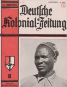 Deutsche Kolonialzeitung, 52. Jg. 1. August 1940, Heft 8.