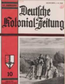 Deutsche Kolonialzeitung, 52. Jg. 1. Oktober 1940, Heft 10.
