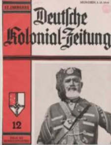 Deutsche Kolonialzeitung, 52. Jg. 1. Dezember 1940, Heft 12.