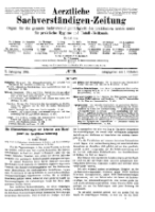 Aerztliche Sachverständigen-Zeitung, 10. Jg. 1. Oktober 1904, No 19.
