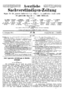Aerztliche Sachverständigen-Zeitung, 10. Jg. 1. Dezember 1904, No 23.
