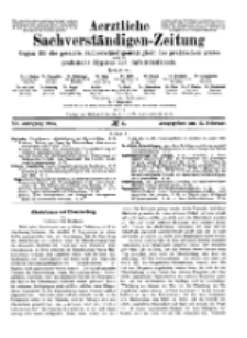 Aerztliche Sachverständigen-Zeitung, 11. Jg. 15. Februar 1905, No 4.