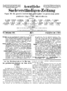 Aerztliche Sachverständigen-Zeitung, 11. Jg. 1. März 1905, No 5.