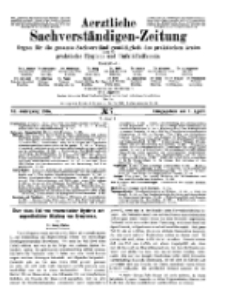 Aerztliche Sachverständigen-Zeitung, 11. Jg. 1. April 1905, No 7.