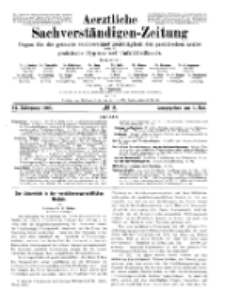 Aerztliche Sachverständigen-Zeitung, 11. Jg. 1. Mai 1905, No 9.