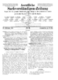 Aerztliche Sachverständigen-Zeitung, 11. Jg. 15. Mai 1905, No 10.