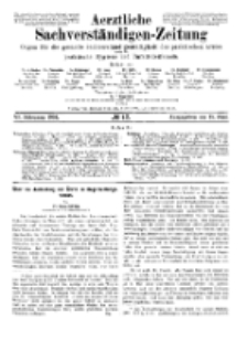 Aerztliche Sachverständigen-Zeitung, 11. Jg. 15. Juni 1905, No 12.