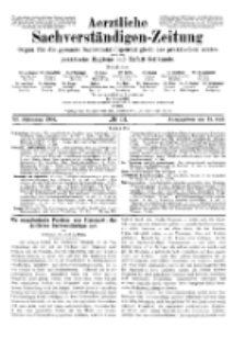 Aerztliche Sachverständigen-Zeitung, 11. Jg. 15. Juli 1905, No 14.