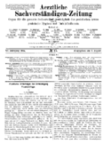 Aerztliche Sachverständigen-Zeitung, 11. Jg. 1. August 1905, No 15.