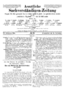 Aerztliche Sachverständigen-Zeitung, 11. Jg. 15. November 1905, No 22.