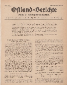 Ostland-Berichte. Reihe B. Wirtschafts-Nachrichten, 1933, Nr 1.