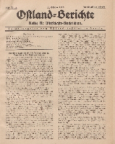 Ostland-Berichte. Reihe B. Wirtschafts-Nachrichten, 15. Oktober 1933, Nr 2.