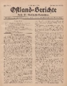Ostland-Berichte. Reihe B. Wirtschafts-Nachrichten, 15. November 1933, Nr 5.