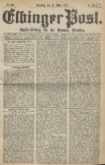 Elbinger Post, Nr. 69, Dienstag 23 März 1875, 2 Jh