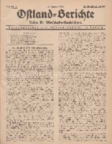 Ostland-Berichte. Reihe B. Wirtschafts-Nachrichten, 15. Januar 1934, Nr 2.