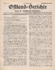 Ostland-Berichte. Reihe B. Wirtschafts-Nachrichten, 25. Januar 1934, Nr 3.