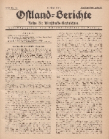 Ostland-Berichte. Reihe B. Wirtschafts-Nachrichten, 15. Mai 1934, Nr 14.