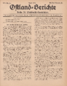 Ostland-Berichte. Reihe B. Wirtschafts-Nachrichten, August 1934, Nr 21.
