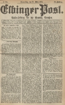 Elbinger Post, Nr. 71, Donnerstag 25 März 1875, 2 Jh