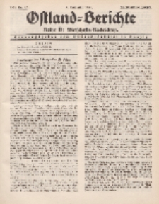 Ostland-Berichte. Reihe B. Wirtschafts-Nachrichten, 5. November 1934, Nr 27.