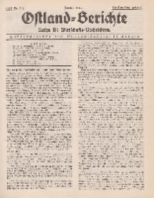 Ostland-Berichte. Reihe B. Wirtschafts-Nachrichten, Januar 1935, Nr 1-2.