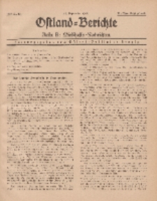 Ostland-Berichte. Reihe B. Wirtschafts-Nachrichten, 15. September 1935, Nr 16.