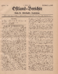 Ostland-Berichte. Reihe B. Wirtschafts-Nachrichten, 1. Oktober 1935, Nr 17/18.