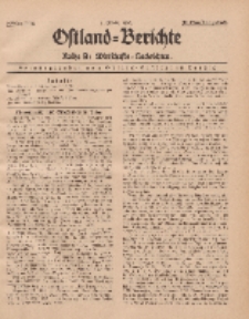 Ostland-Berichte. Reihe B. Wirtschafts-Nachrichten, 1. Oktober 1935, Nr 17/18.