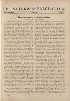 Die Naturwissenschaften. Wochenschrift..., 11. Jg. 1923, 8. Juni, Heft 23.