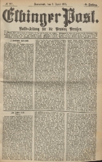 Elbinger Post, Nr. 77, Sonnabend 3 April 1875, 2 Jh