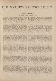Die Naturwissenschaften. Wochenschrift..., 11. Jg. 1923, 20. Juli, Heft 29.