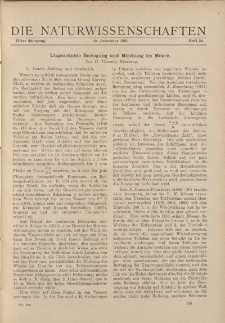Die Naturwissenschaften. Wochenschrift..., 11. Jg. 1923, 28. Dezember, Heft 52.