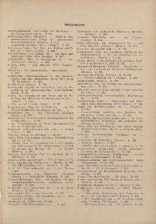 Die Naturwissenschaften. Wochenschrift (Sachregister), 1923