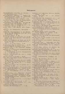 Die Naturwissenschaften. Wochenschrift (Sachregister), 1923
