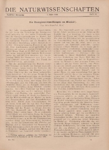 Die Naturwissenschaften. Wochenschrift..., 12. Jg. 1924, 7. März, Heft 10.