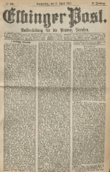 Elbinger Post, Nr. 81, Donnerstag 8 April 1875, 2 Jh
