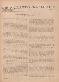 Die Naturwissenschaften. Wochenschrift..., 12. Jg. 1924, 11. April, Heft 15.